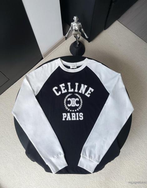 韓国の人気風通しのよい長袖Tシャツブランド コピー 販売CELINE 0 