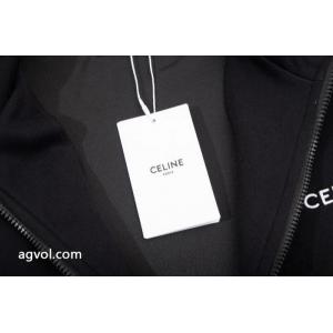 Celine2026秋冬新作高密度刺繍アルファベットロゴジップジャケット