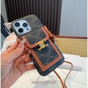 celineカードケース携帯ケース3ケース斜め掛け可能首掛け可能
