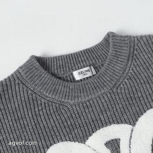 Celine25Fw秋の新作凱旋門ロゴセーター