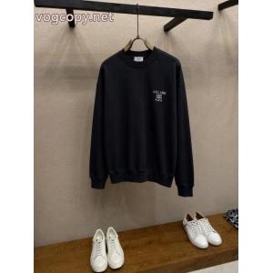 Celineセリーヌ2026冬の新作個性的なアルファベットロゴ刺繍カスタム生地400 gクルーネックパーカー男女同型