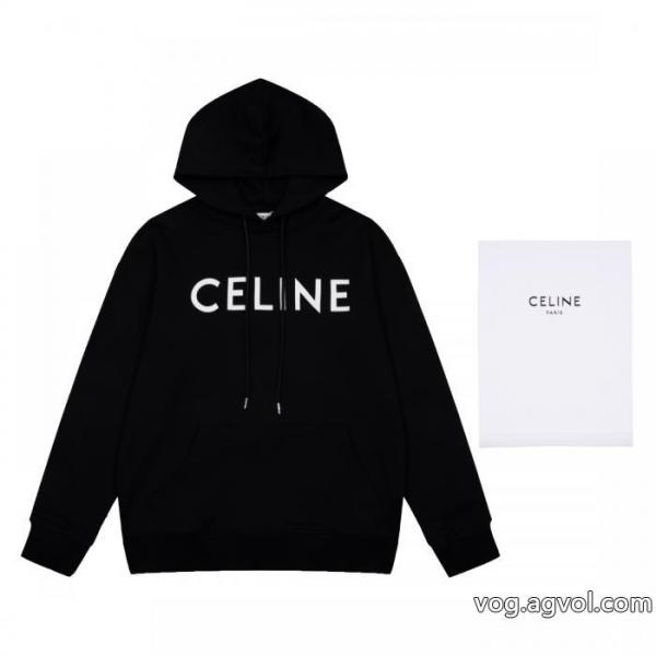 Celine2025秋冬定番ロゴ連帽デジタル直噴プリントパーカー 0 