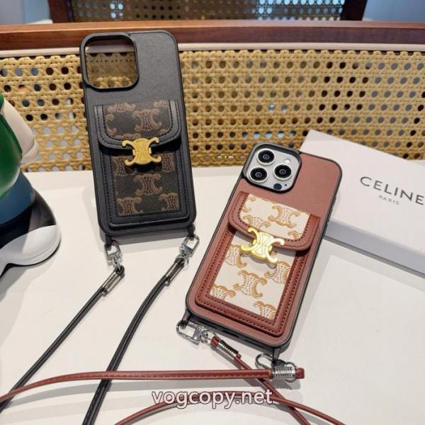 Celine・セリーヌ斜め掛けカードケース全ケースケースケースケースストラップ取り外し可能 6 