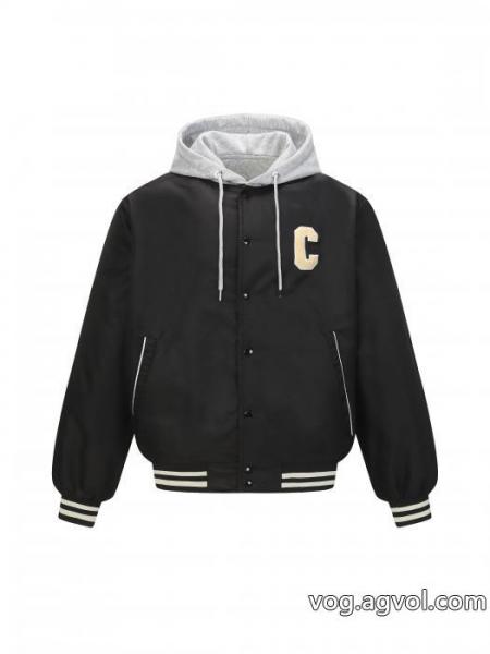 Celine23FWキャップ付き野球ジャケット綿入れの服 0 
