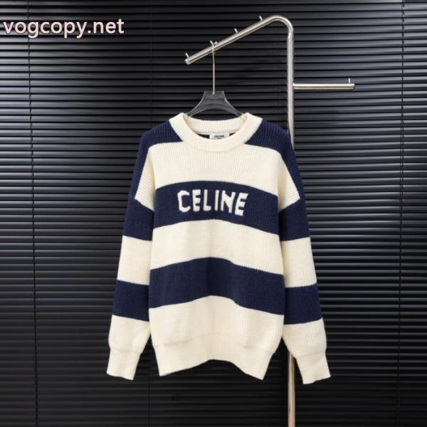 CELINEスプライスストライプロングセーター 1