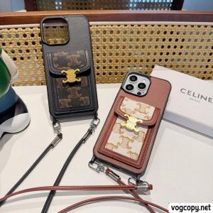 Celine・セリーヌ斜め掛けカードケース全ケースケースケースケースストラップ取り外し可能