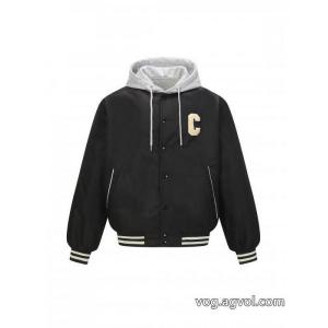Celine23FWキャップ付き野球ジャケット綿入れの服