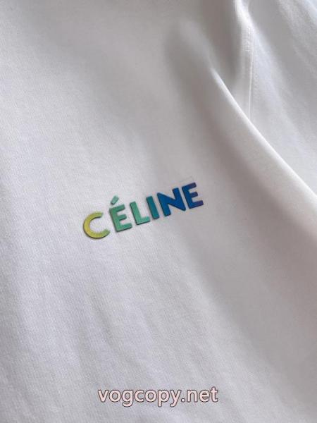 偽 ブランド 通販激安期間限定セール 最安値激しい争奪戦 人気一番半袖Tシャツセリーヌ 5 